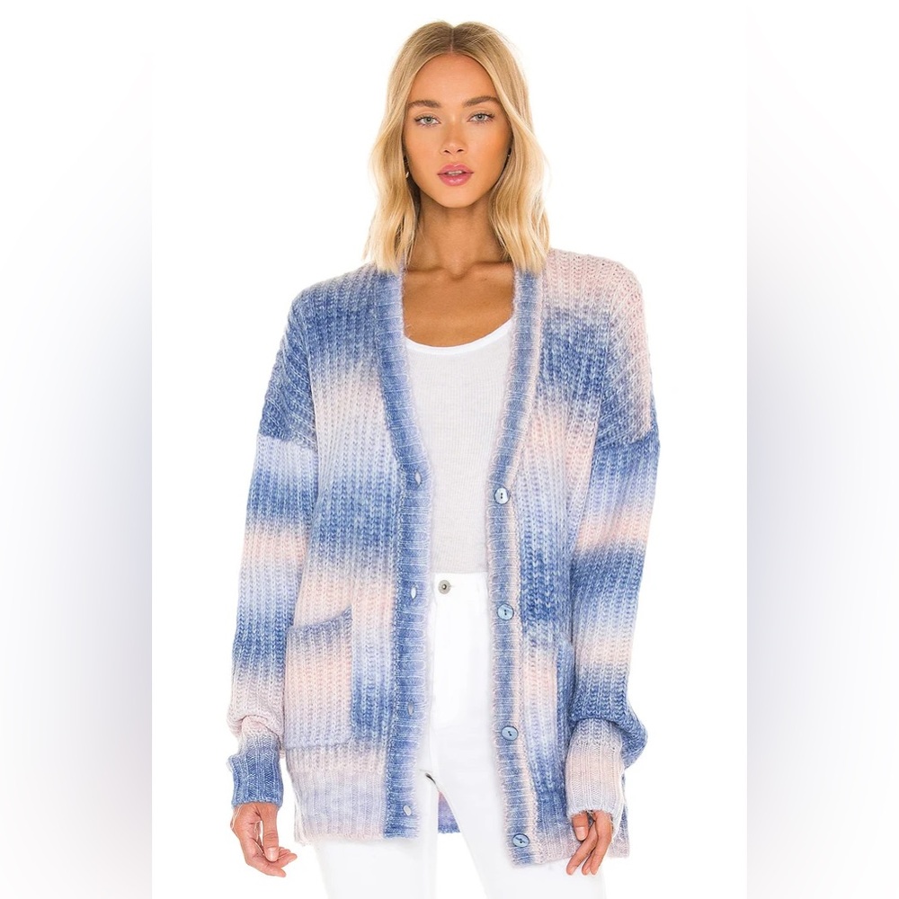 FOR LOVE & LEMONS Celeste Cardigan in Blue